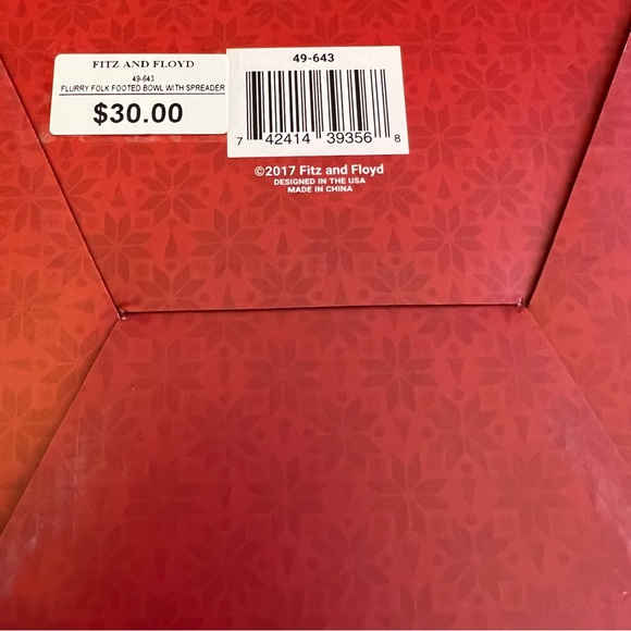 Fitz and Floyd Flurry Folk Snowman
Footed Bowl & Candy Cane Spreader Set-NIB - Picture 9 of 9